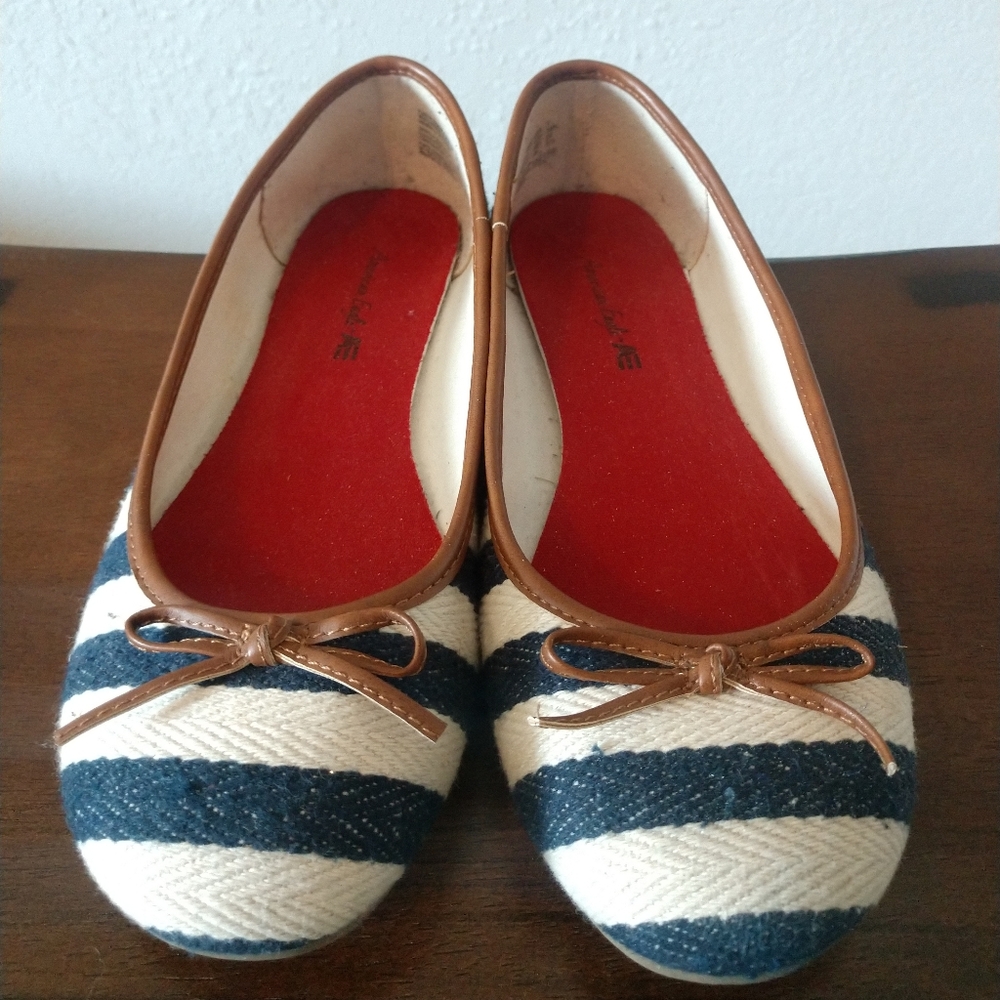 Women's Striped American Eagle Flats